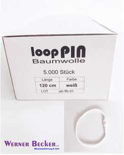 Sicherheitsfaden im Baumwoll-Look - 120 mm wei�