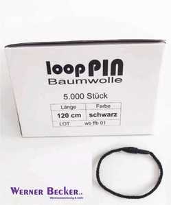 Sicherheitsfaden im Baumwoll-Look - 120 mm schwarz