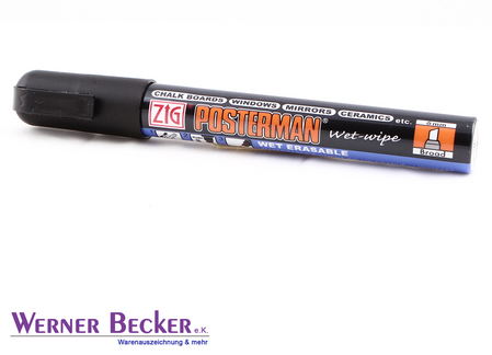 Marker Illumigraph - 5 mm  schwarz Posterman wet wipe PMA-550