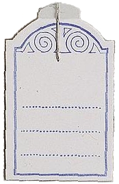 einzeln blanco oder bedruckt - Stechetiketten einzeln 25 x 37 mm Druck blau